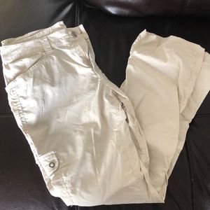 Cream casual pants
